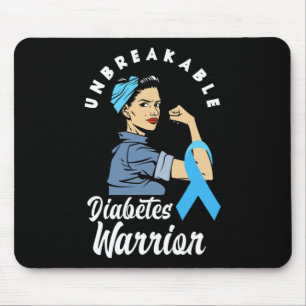 Alfombrilla De Ratón Guerrero de la diabetes Diabética T1d Sensibilizac