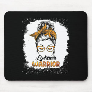 Alfombrilla De Ratón Guerrero de leucemia blanqueado joven sobrevivient
