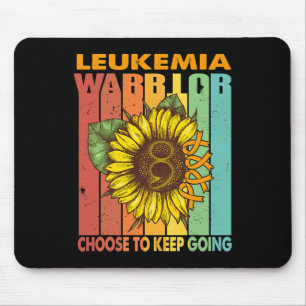 Alfombrilla De Ratón Guerrero de leucemia girasol elige seguir adelante