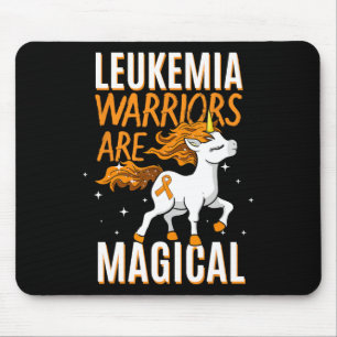 Alfombrilla De Ratón Guerrero de leucemia Magia Unicornio Naranja Ribbo