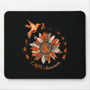 Alfombrilla De Ratón Guerrero del Círculo Hummingbird Naranja Ribbon
