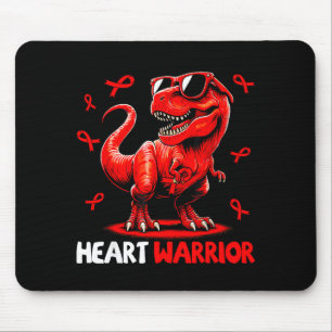Alfombrilla De Ratón Guerrero del Corazón Trex Dinosaurio Conciencia de
