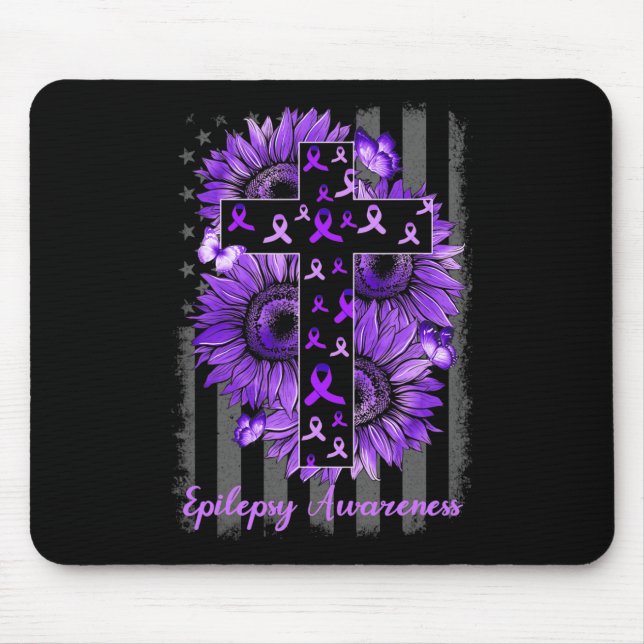 Alfombrilla De Ratón Guerrero del girasol de la Epilepsia (Frente)