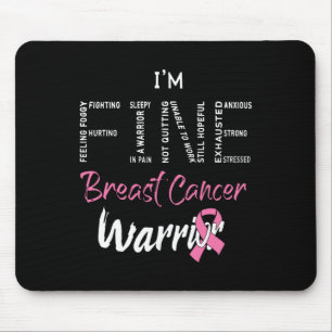 Alfombrilla De Ratón Guerrero Fino de Cáncer de Seno Cinta Rosa Cáncer