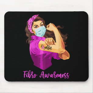 Alfombrilla De Ratón Guerrero inquebrantable - Luchador Fibromialgia Aw