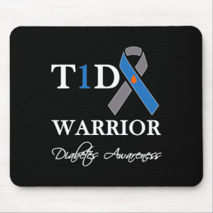 Alfombrilla De Ratón Guerrero T1D Tipo 1 Conciencia sobre la diabetes C