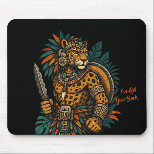 Alfombrilla De Ratón Guerrero Tribal Jaguar Vintage