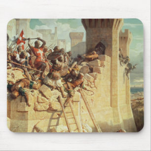 Alfombrilla De Ratón Guillaume de Clermont que defiende Ptolemais
