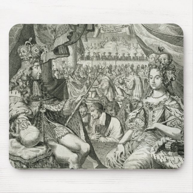 Alfombrilla De Ratón Guillermo III (1650-1702) y reyes de Maria II (Frente)
