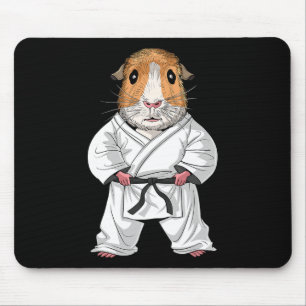 Alfombrilla De Ratón Guinea Pig Karate Ninja Jiu-jitsu Taekwondo Martia