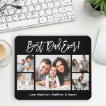 Alfombrilla De Ratón Guión de pincel moderno 5 fotos mejor padre de la<br><div class="desc">Guión de pincel moderno Mejor papá de siempre 5 toallas de ratón de foto - Negro o elegir color de fondo</div>