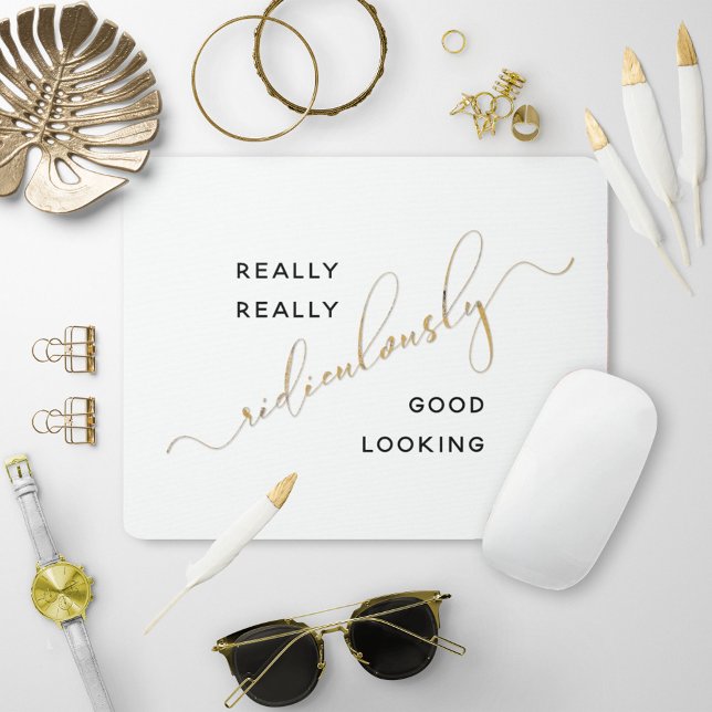 Alfombrilla De Ratón Guión dorado negro absurdamente bueno (Subido por el creador)