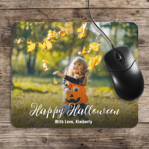 Alfombrilla De Ratón Guión feliz de Halloween personalizado