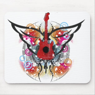 Alfombrilla De Ratón Guitarra coa alas