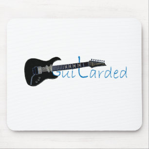 Alfombrilla De Ratón Guitarra eléctrica negra de Guitarded