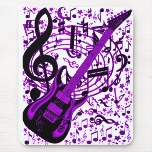 Alfombrilla De Ratón Guitarra púrpura_