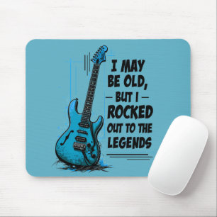 Alfombrilla De Ratón Guitarra Vintage Leyenda del Rock Retro Música Nos