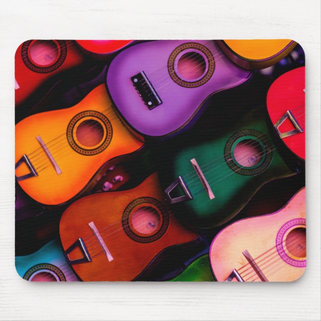 Alfombrilla De Ratón Guitars coloridos (Frente)