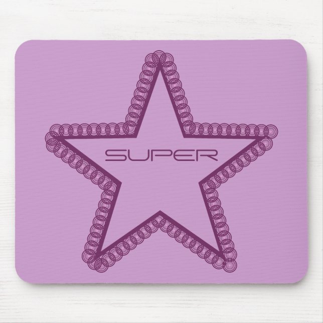 Alfombrilla De Ratón Gunge Superstar Mousepad, Púrpura (Frente)