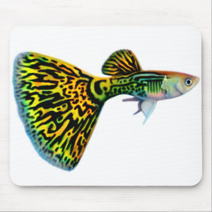 Alfombrilla De Ratón Guppy masculino Mousepad del piel de serpiente de