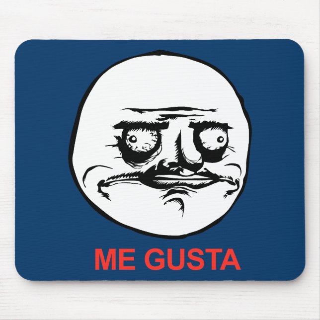 Alfombrilla De Ratón Gusta hace frente a Meme (Frente)