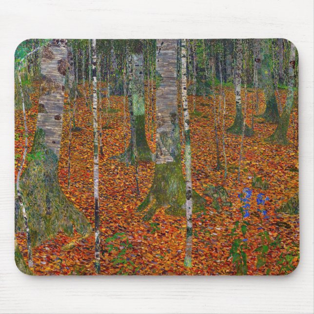 Alfombrilla De Ratón Gustav Klimt - Birch Wood (Frente)