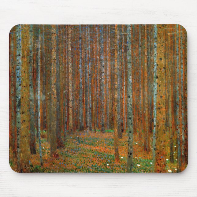 Alfombrilla De Ratón Gustav Klimt - Bosque Pino de Tannenwald (Frente)
