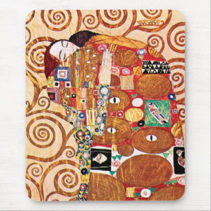 Alfombrilla De Ratón Gustav Klimt - El Abrazo - Pintura de Arte Fino
