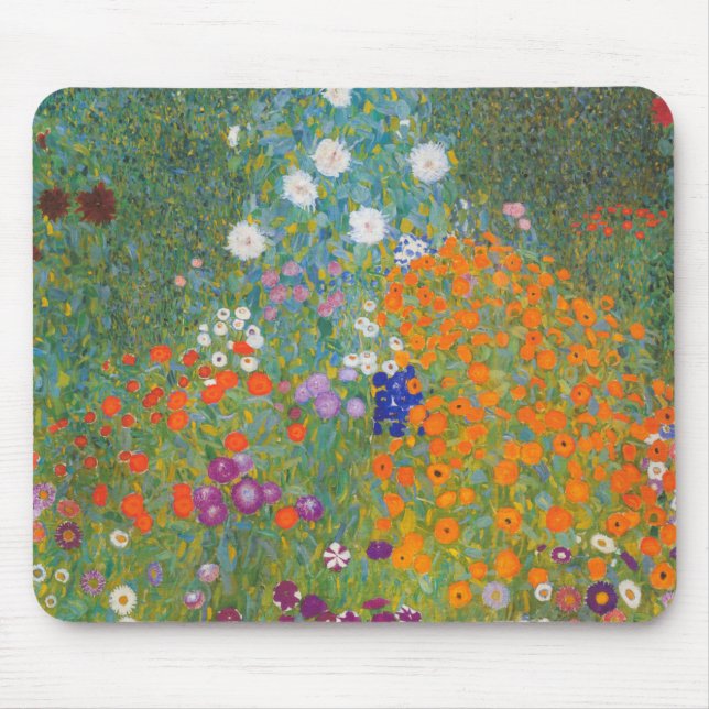 Alfombrilla De Ratón Gustav Klimt Flor Jardín Naturaleza (Frente)