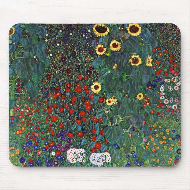 Alfombrilla De Ratón Gustav Klimt Flower Garden (Frente)