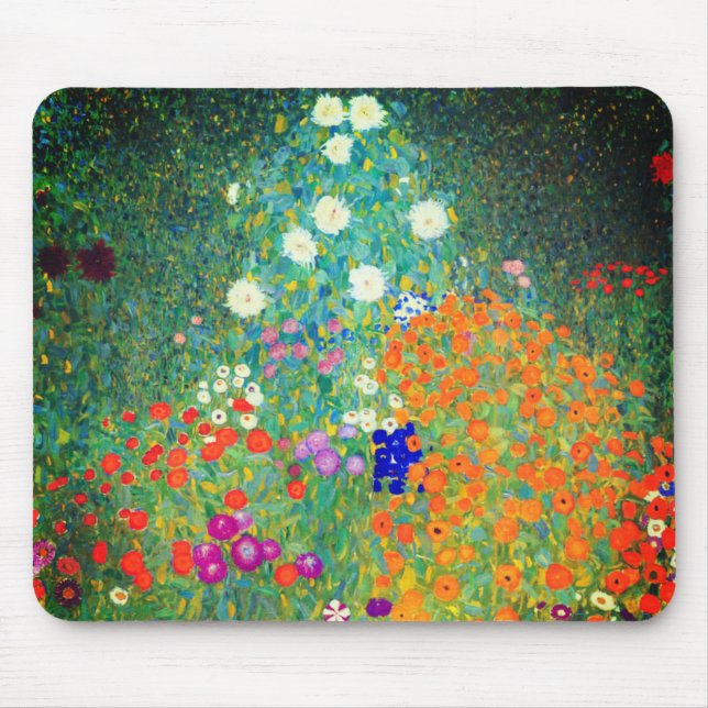 Alfombrilla De Ratón Gustav Klimt Flower Garden (Frente)
