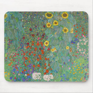 Alfombrilla De Ratón Gustav Klimt - Jardín de campo con girasoles