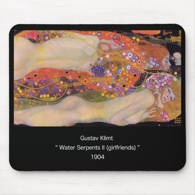 Alfombrilla De Ratón Gustav Klimt , "Water Serpents II (novias)" (Frente)