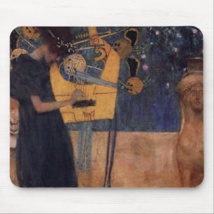 Alfombrilla De Ratón Gustav Kllimt Harp Music Mouse Pad