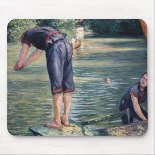 Alfombrilla De Ratón Gustave Caillebotte - Bañistas, orilla del Yerres