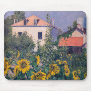 Alfombrilla De Ratón Gustave Caillebotte - Girasoles, Jardín