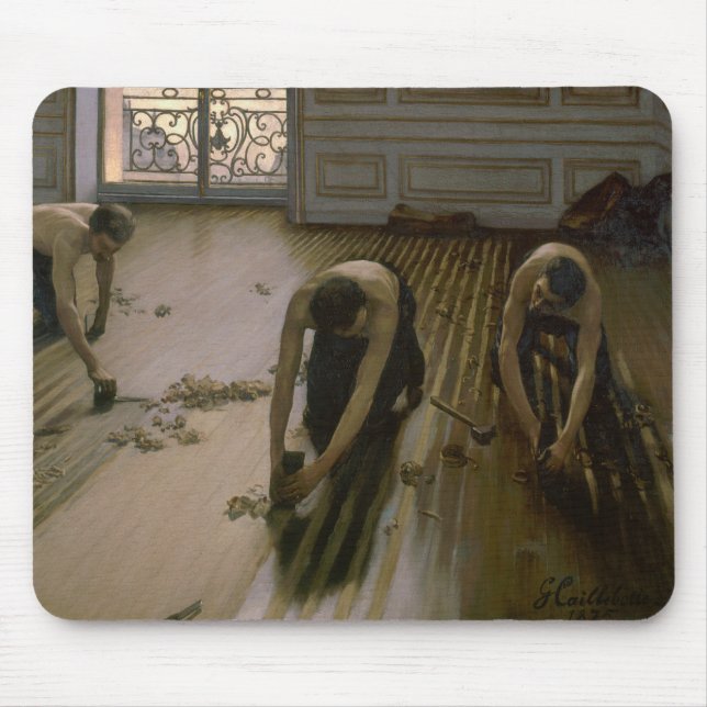 Alfombrilla De Ratón Gustave Caillebotte - Los Planeadores Del Suelo (Frente)