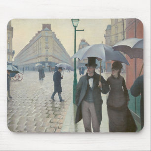 Alfombrilla De Ratón Gustave Caillebotte, "Paris Street; Rainy Day" マ