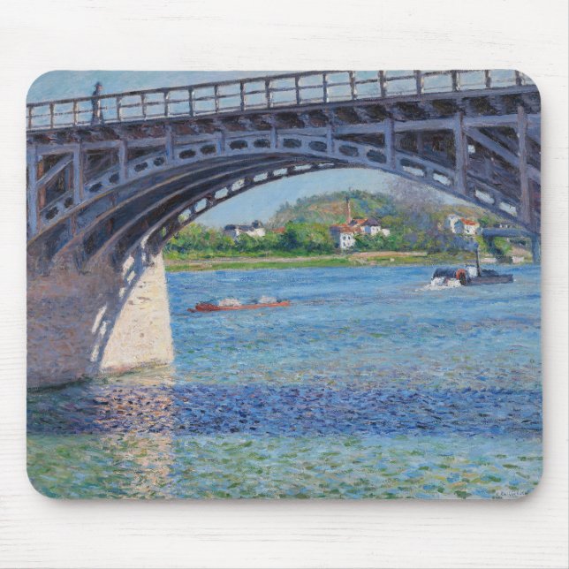 Alfombrilla De Ratón Gustave Caillebotte - Puente en Argenteuil & Seine (Frente)