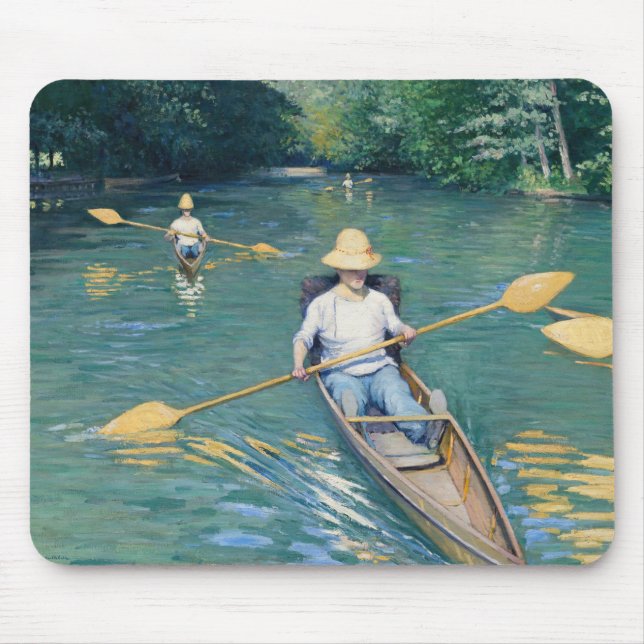 Alfombrilla De Ratón Gustave Caillebotte - Saltos en los Yerres (Frente)
