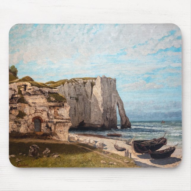 Alfombrilla De Ratón Gustave Courbet - Acantilados en Etretat después d (Frente)