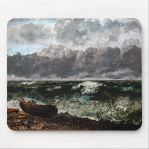 Alfombrilla De Ratón Gustave Courbet - El mar tormentoso / La ola