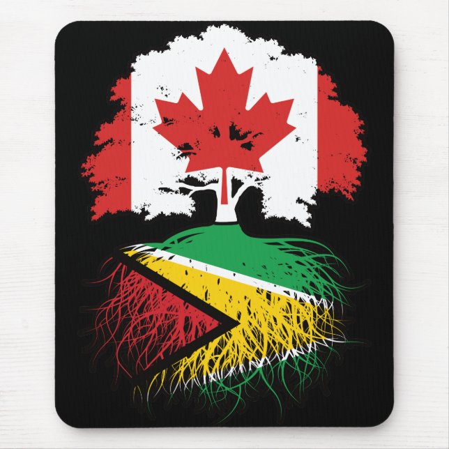 Alfombrilla De Ratón Guyana Guyanesa Canadá canadiense árbol roba bande (Frente)