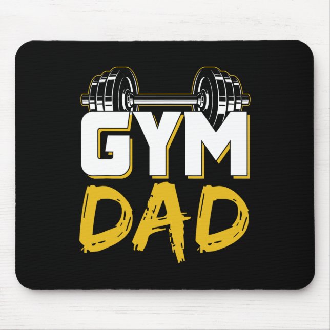 Alfombrilla De Ratón Gym Dad Fitness Workout Weightlifting Training Fat (Frente)