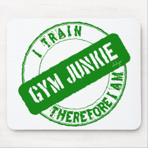 Alfombrilla De Ratón GYM JUNKIE. ENTRETENGO POR LO TANTO QUE SOY. verde