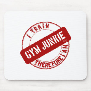 Alfombrilla De Ratón GYM JUNKIE. ENTRETENGO, POR LO TANTO, SOY rojo.