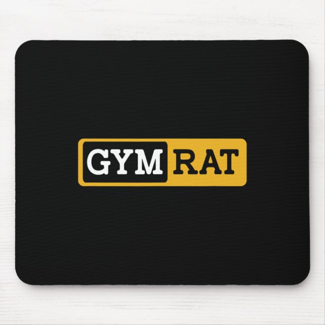 Alfombrilla De Ratón Gym Rat Bodybuilding Workout Bodybuilder (Frente)