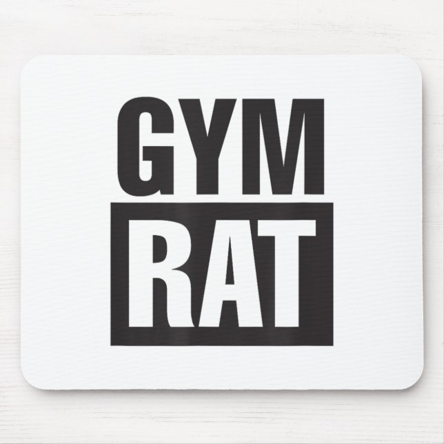 Alfombrilla De Ratón Gym Rat - Workout - Hustle - Fitness - Motivation  (Frente)