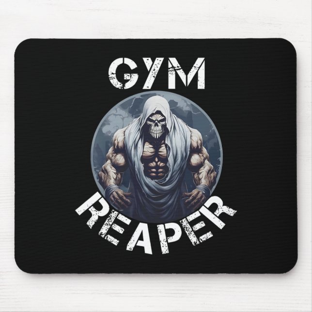 Alfombrilla De Ratón Gym Reaper Fitness Halloween Skeletree Cuerpo de e (Frente)