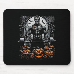 Alfombrilla De Ratón Gym Skeleton-haunted Fitness Fun-halloween entrena